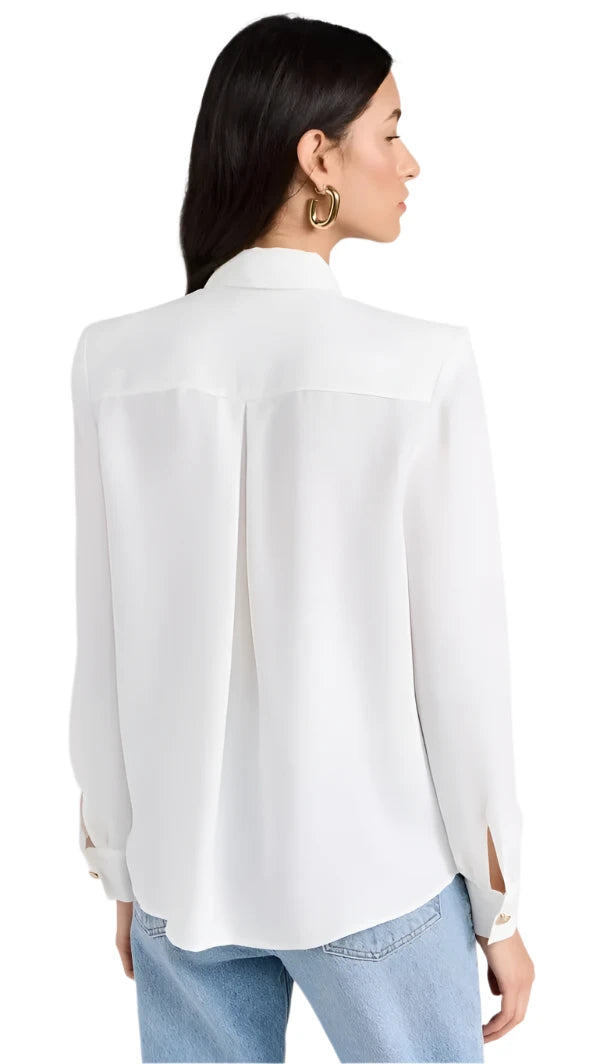 L'Agence Maisy Shoulder Pad Blouse- XS