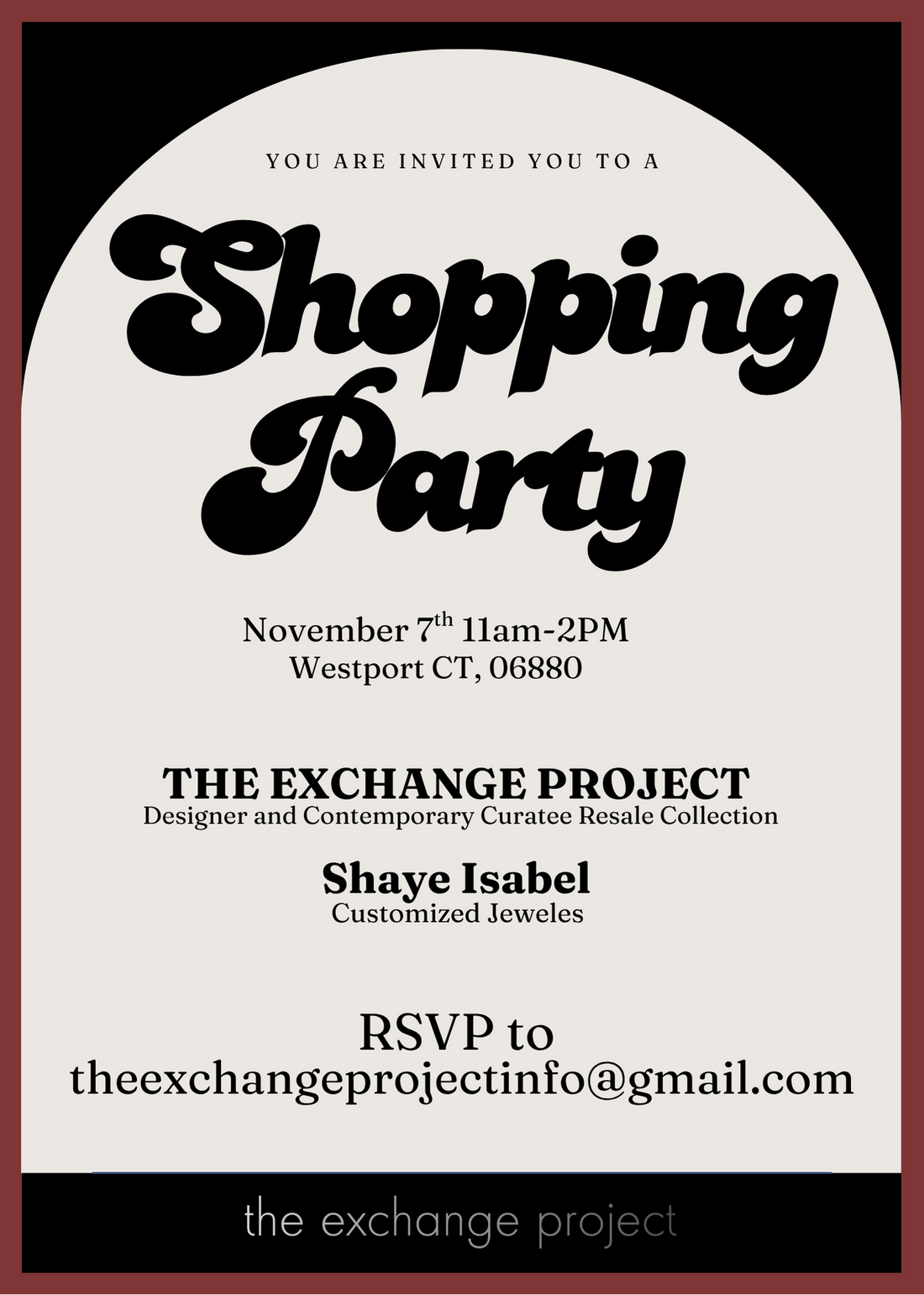 Westport Pop-Up EVENT November 7th, 2025