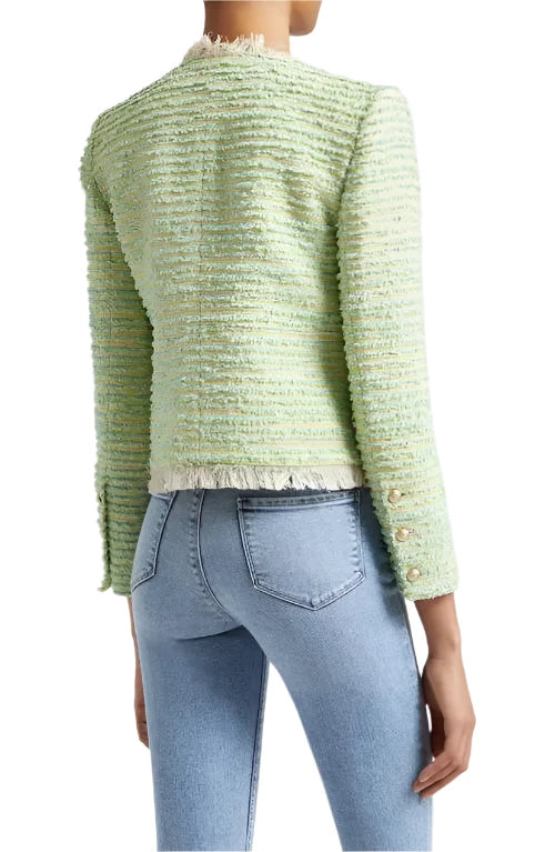 L'Agence Angelina Jacket Light Green Multi- 2