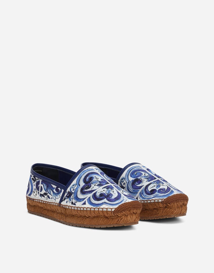 DOLCE & GABBANA Majolica Loafer Espadrilles Shoes- SIZE 37