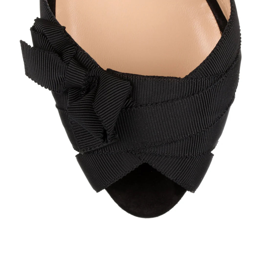 Christian Louboutin Grosgrain Suede Christeriva 100 Sandals- 38