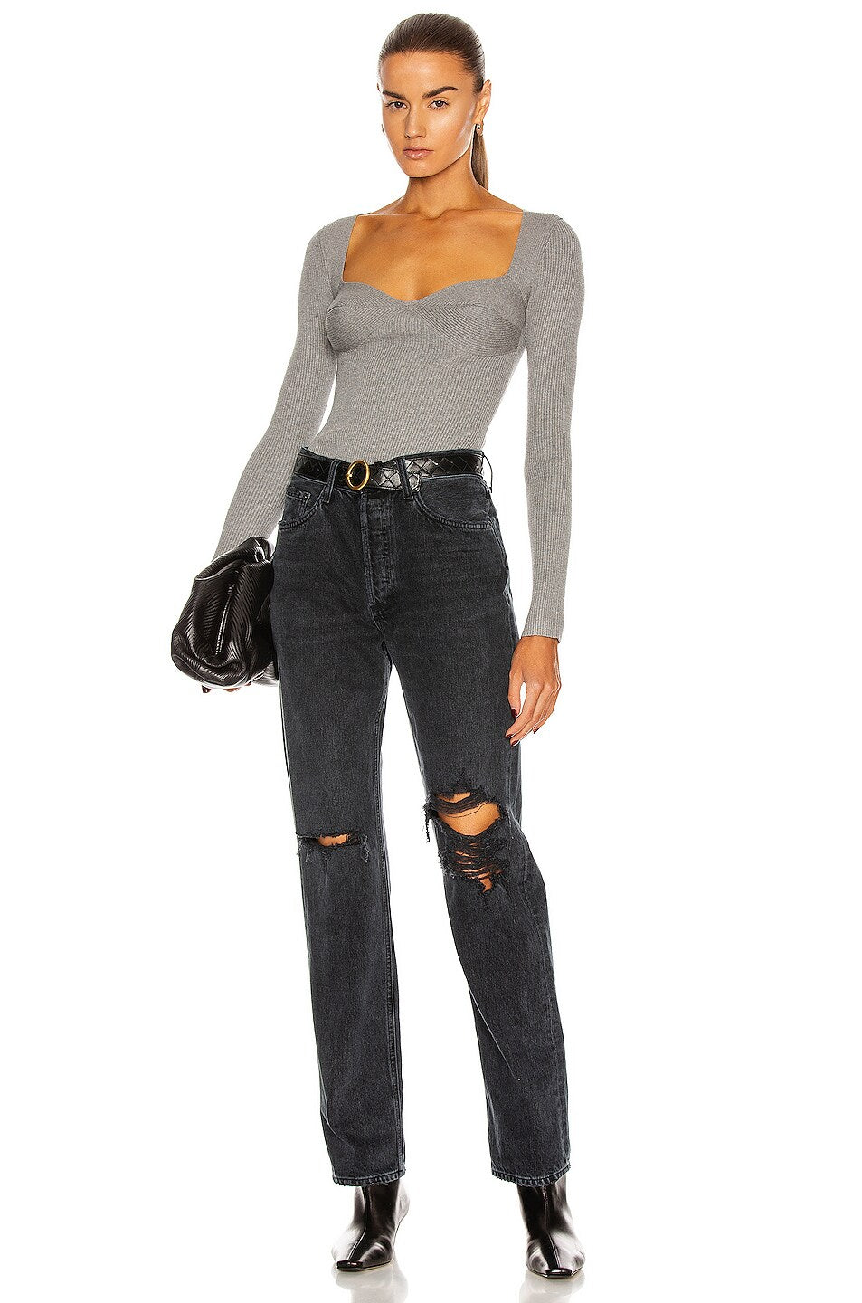 FLEUR DU MAL Sweetheart Neckline Bodysuit- Size Medium