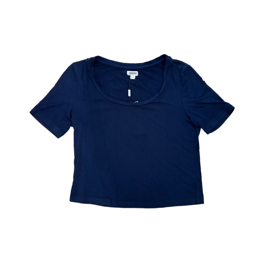L'Agance Donna Cotton Cropped Tee Midnight - S