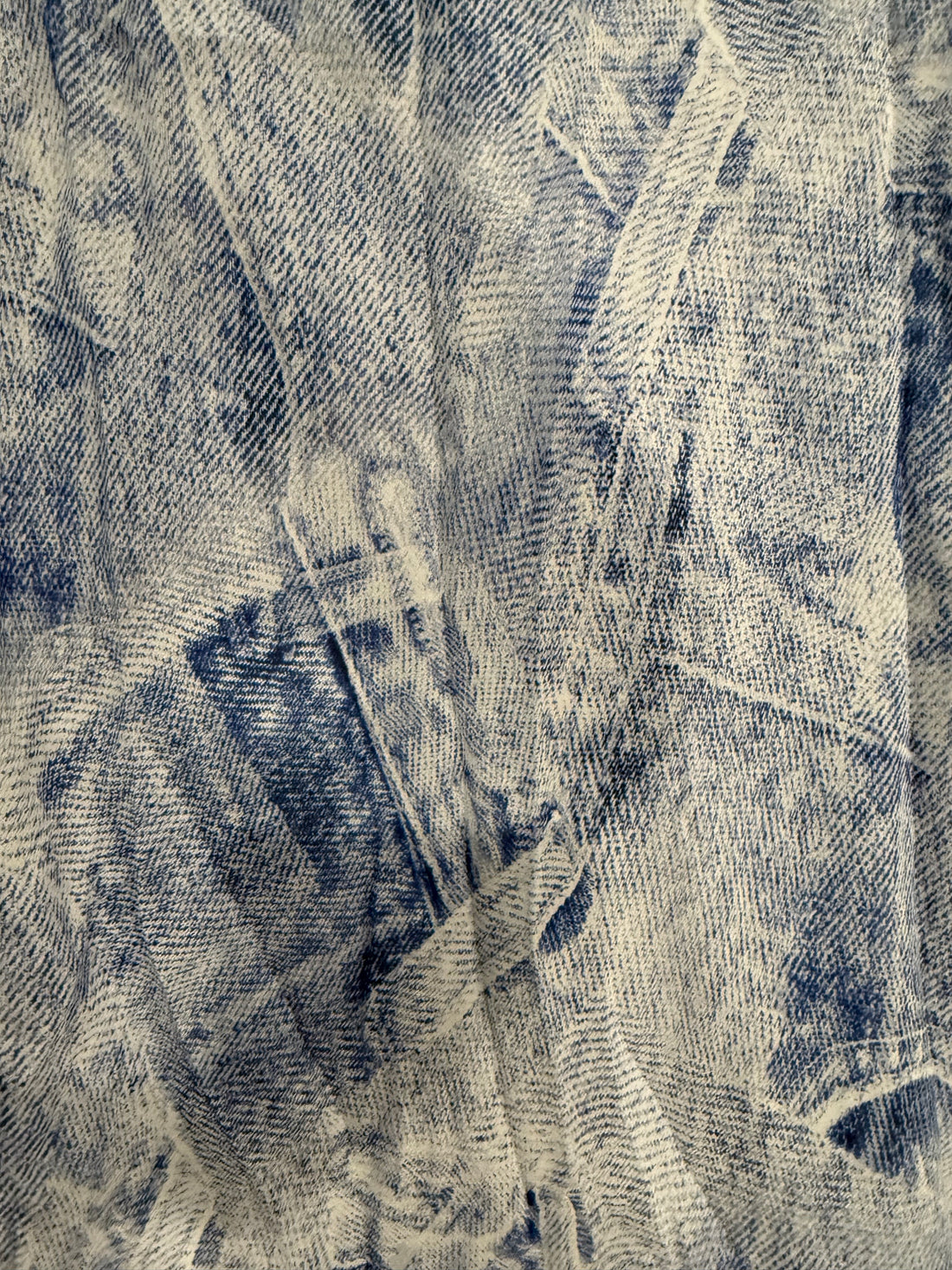 L'Agence Christine Dress Blue Multi Denim Print- 2