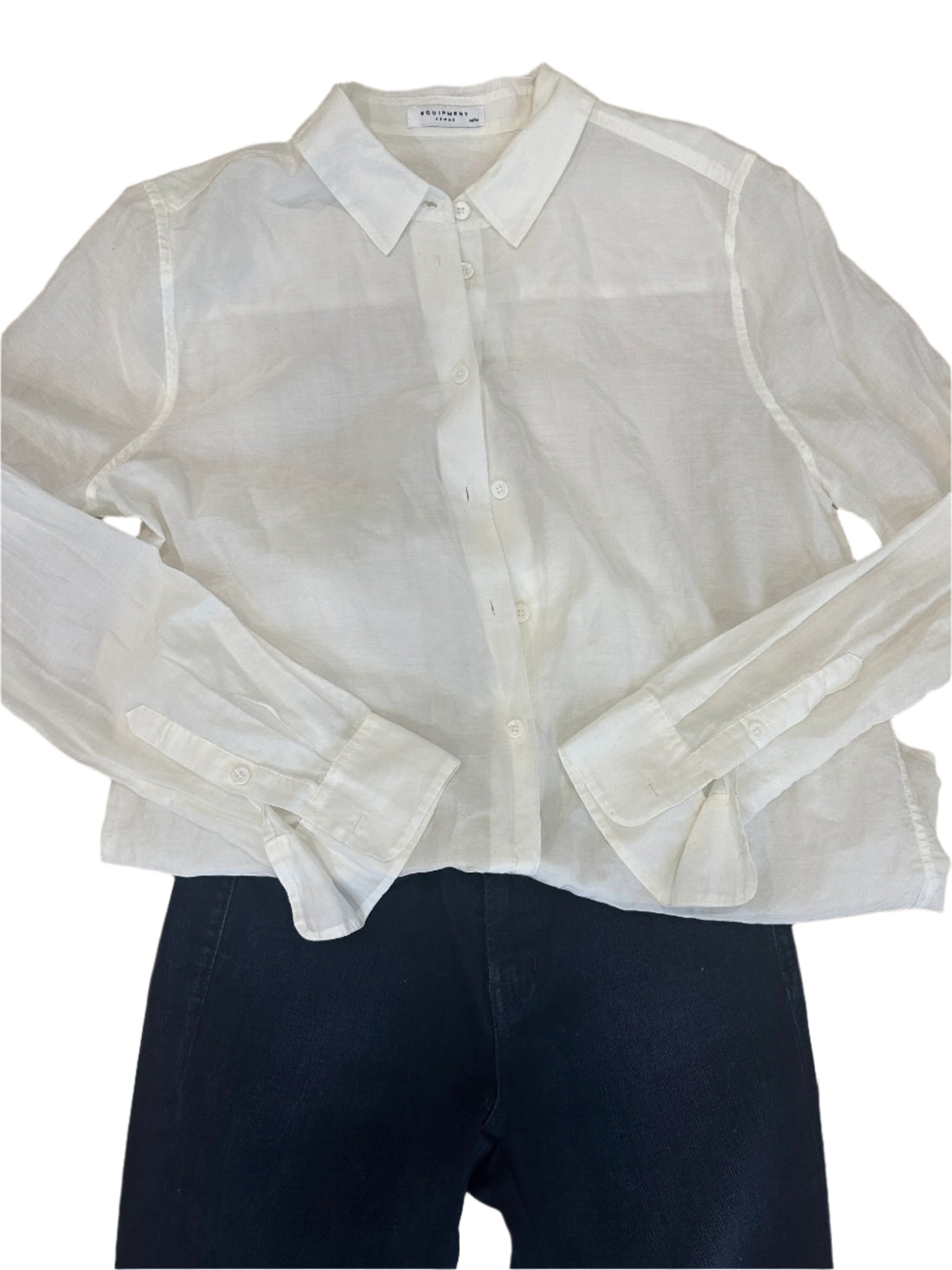 Equipment White Blouse- Medium