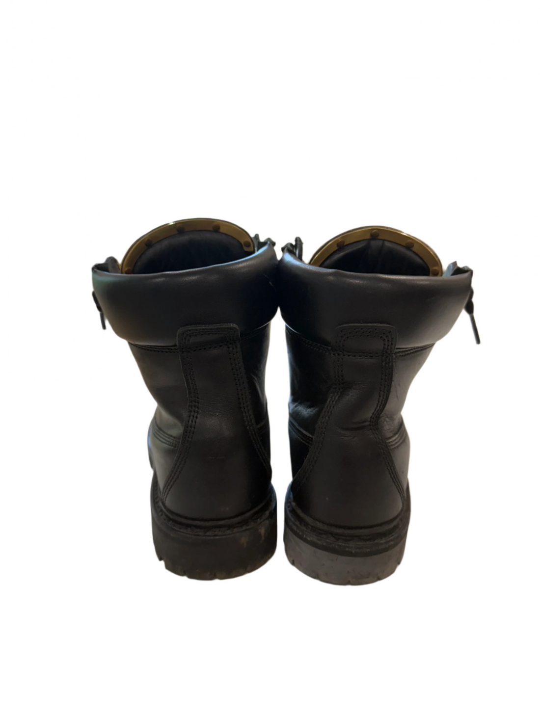 Balmain Tia Leather Combat Boots- 38