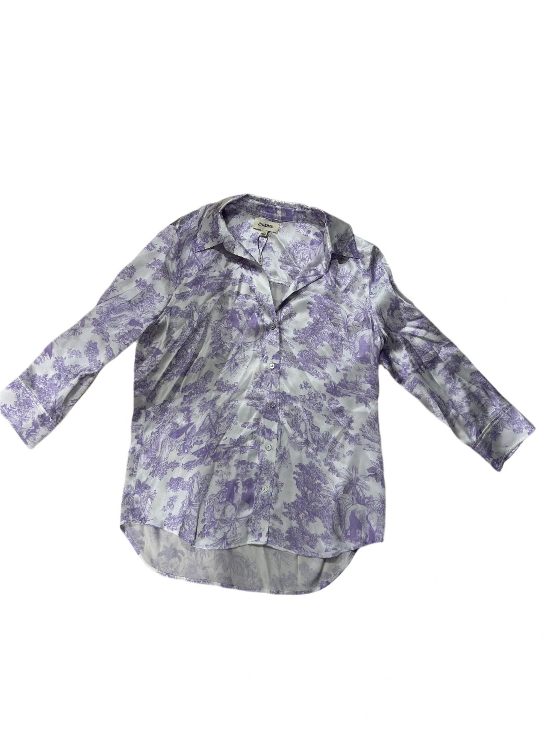 L'Agence Dani Button-Front Silk Blouse- XS