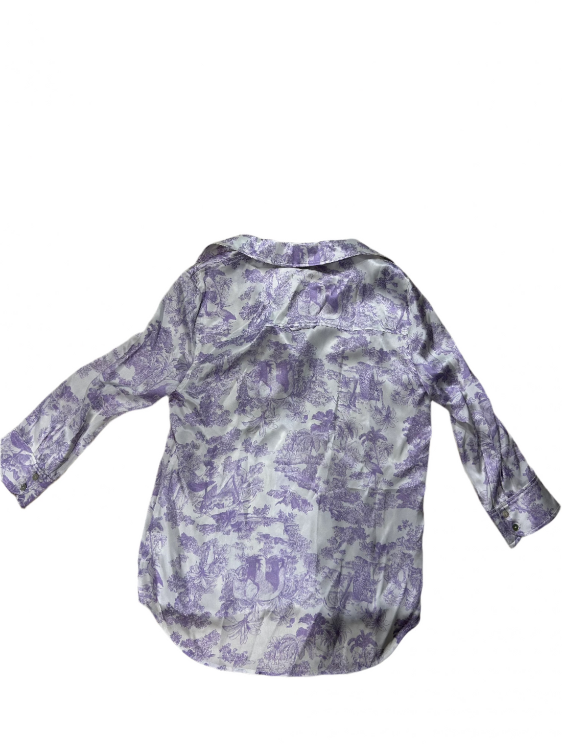 L'Agence Dani Button-Front Silk Blouse- XS