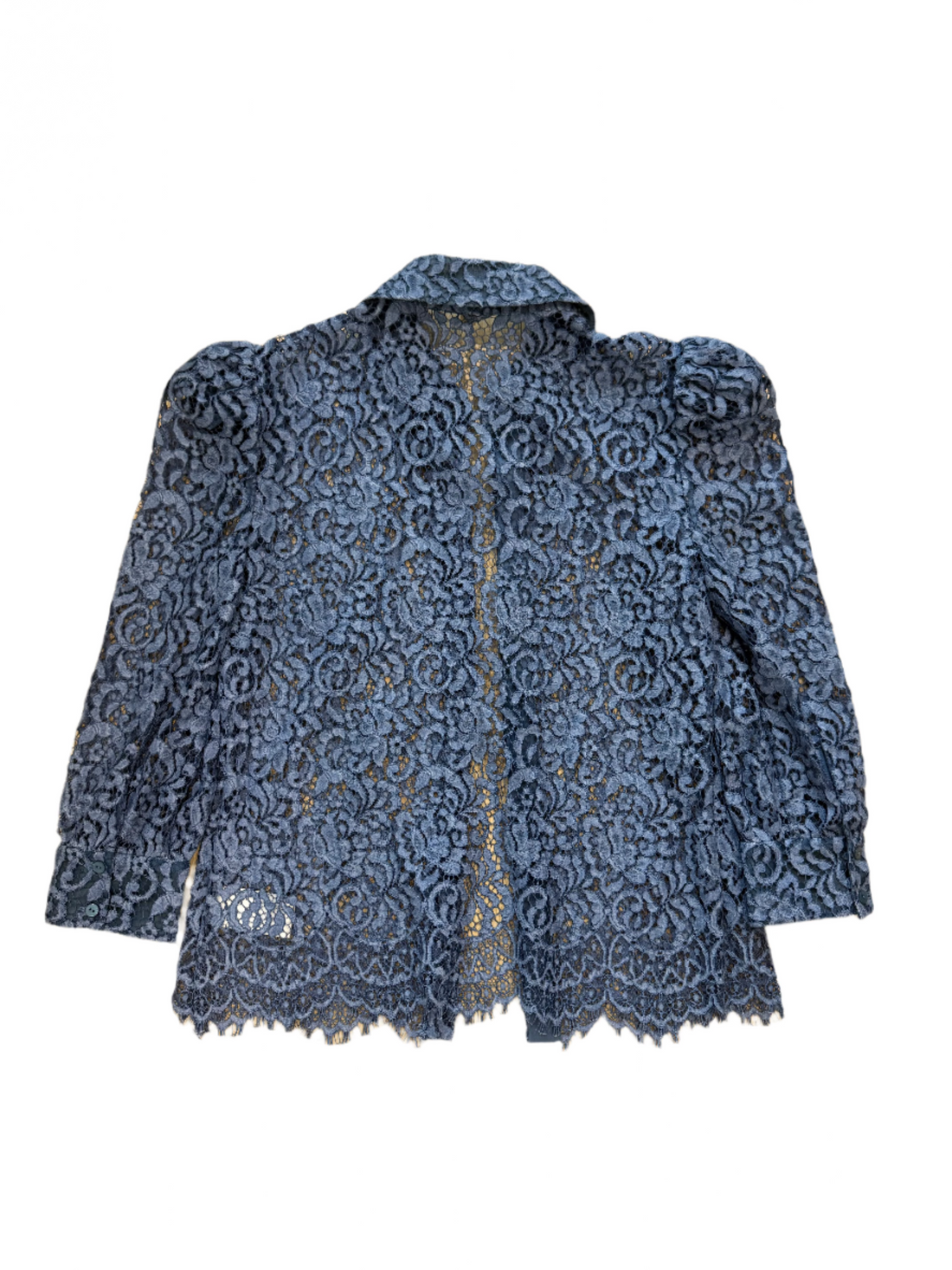 L'Agence Indigo Lace Andrea Blouse- XS