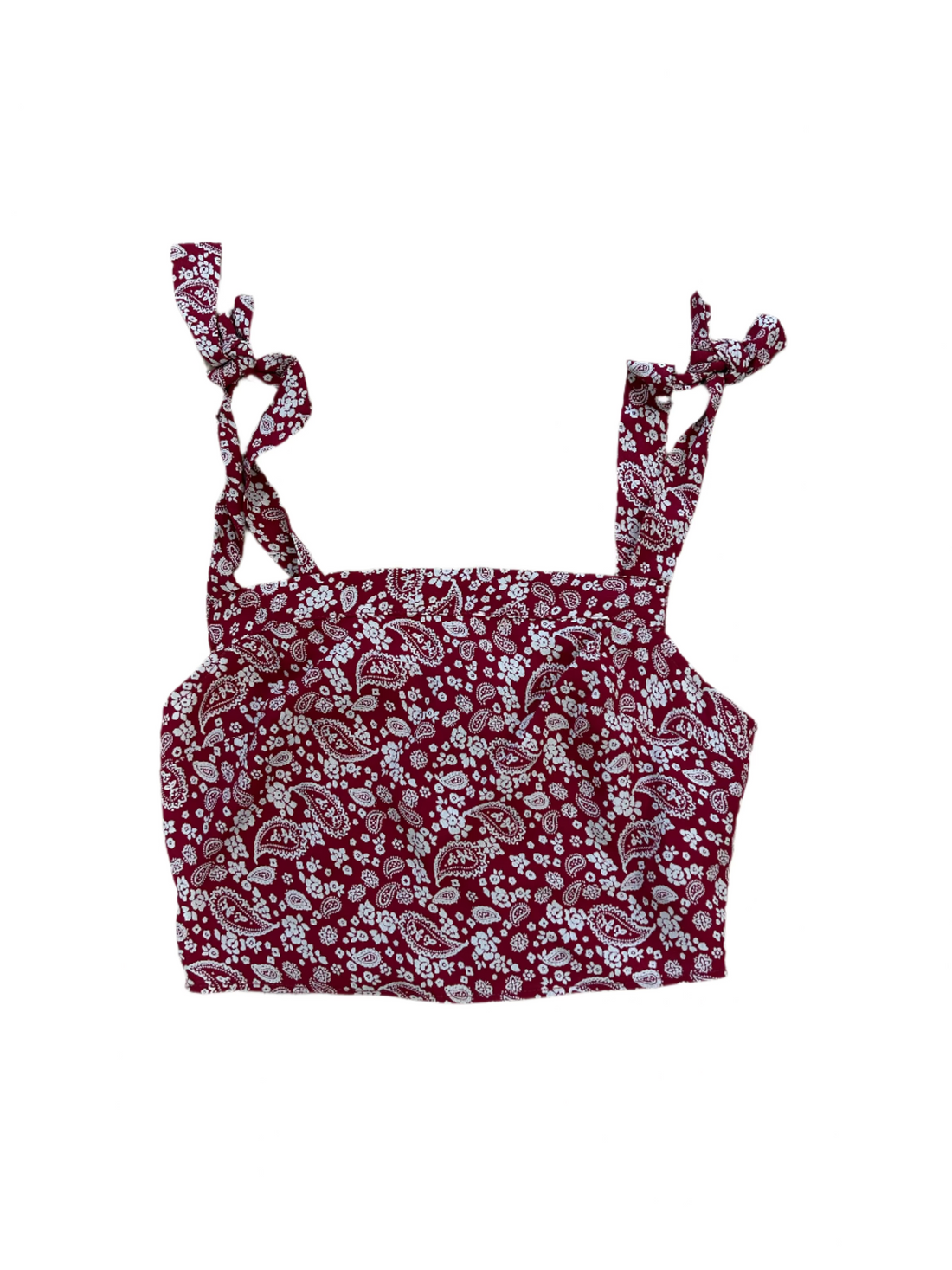 Reformation Red Paisley Top - 2