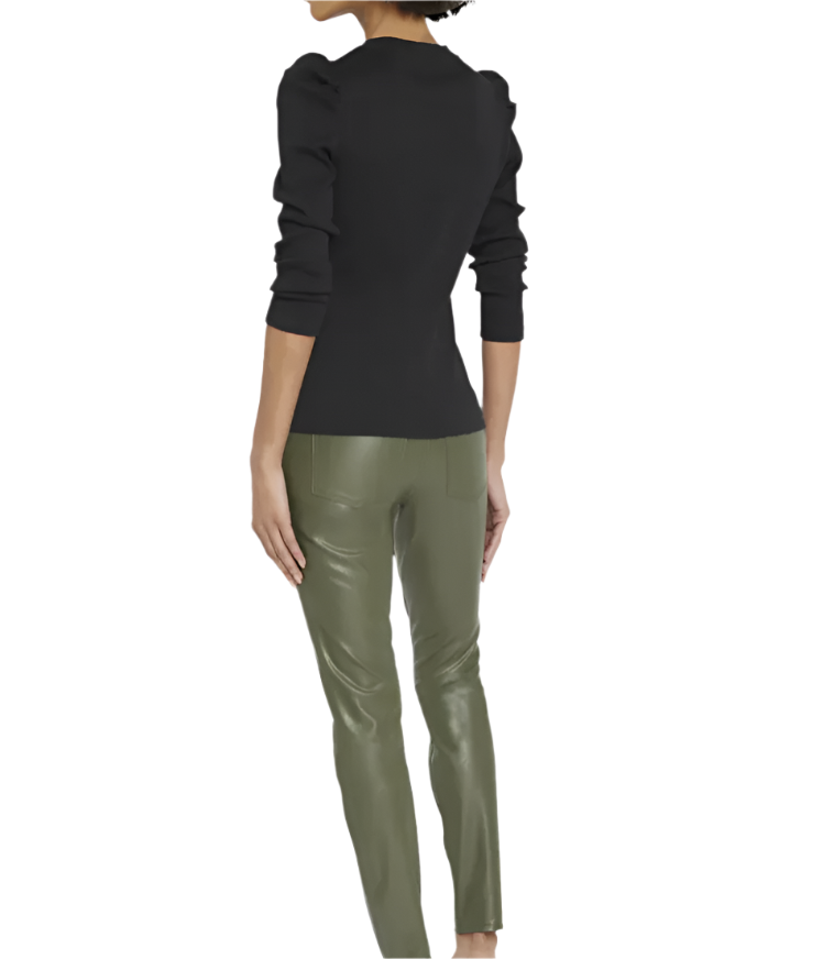 Veronica Beard Puff Sleeve Cotton Top - M