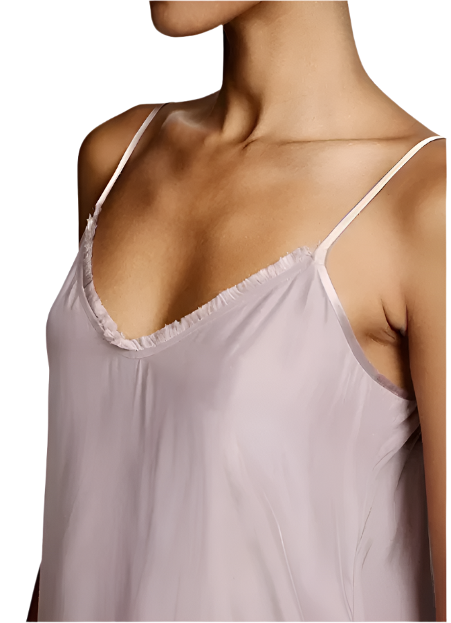 ATM Silk Charmeuse Slip Dress Mauve- S