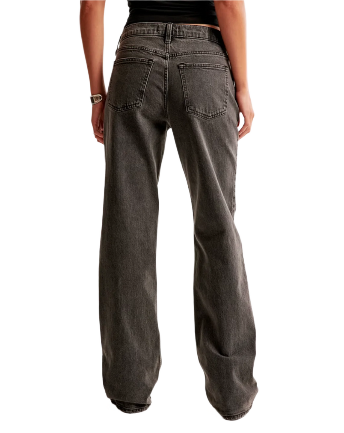 Abercrombie The Baggy Low Rise Jean Dark Gray- 26/2L