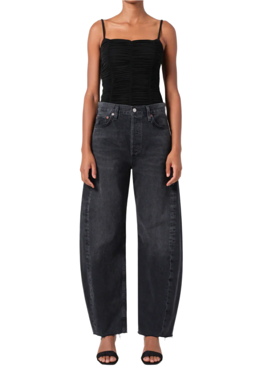 AGOLDE Luna High Rise Pieced Taper in Posses- 25