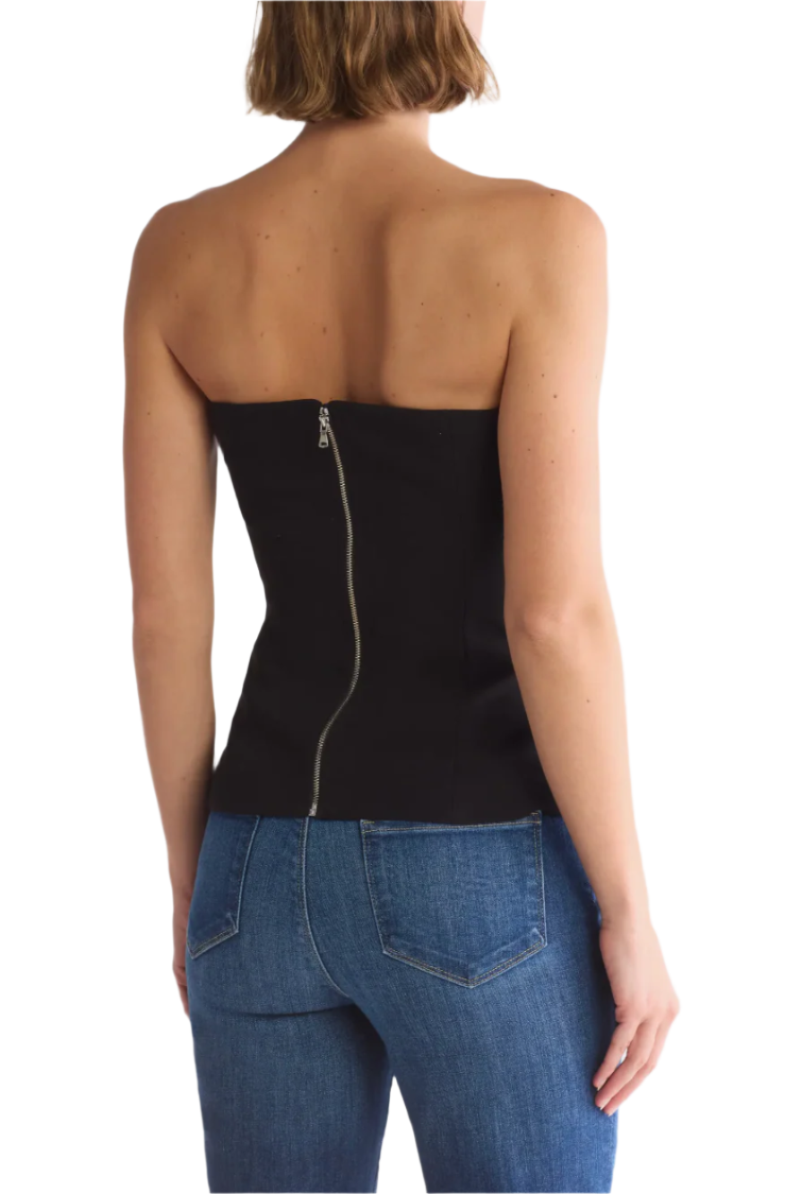 L'Agence Rhinestone Button Bustier - 0