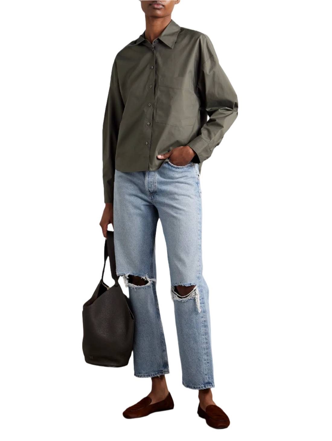 Agolde '90s distressed mid-rise straight-leg jeans - 25