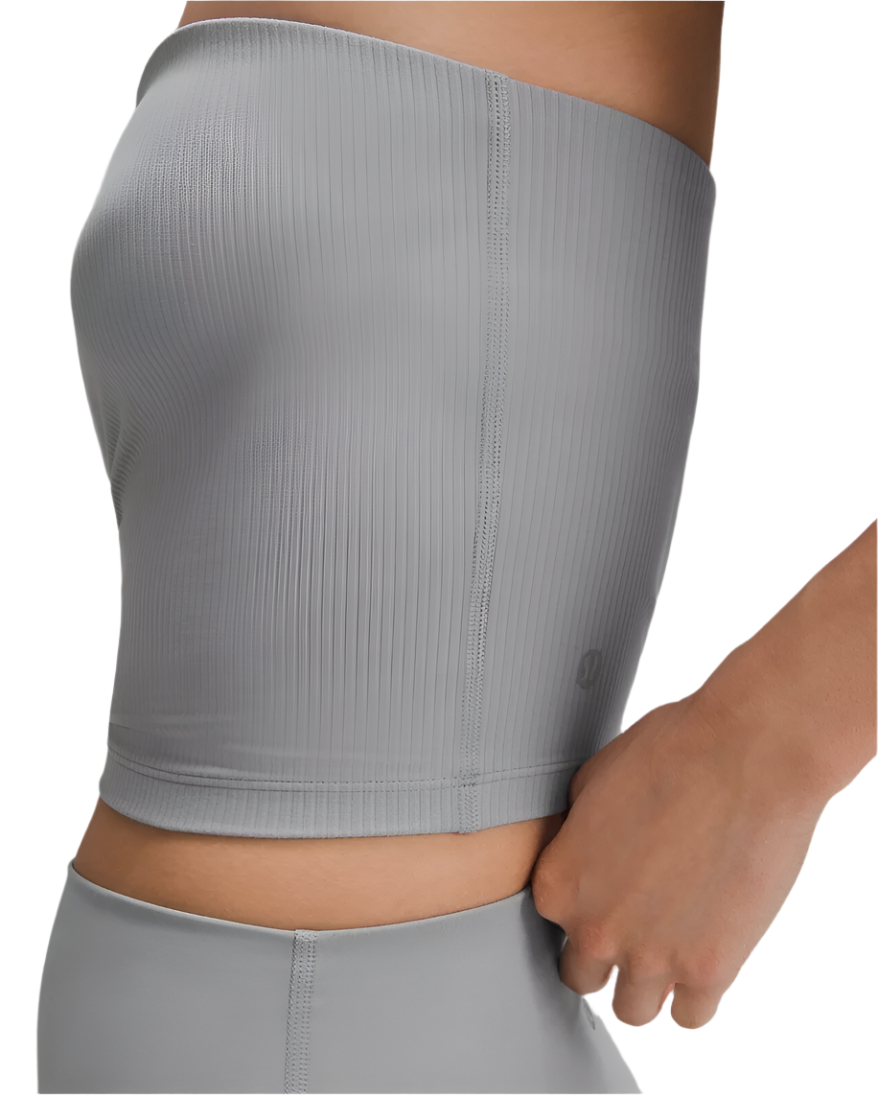 Lululemon Ribbed Nulu Asymmetrical Yoga Tank Gray- A/B 2