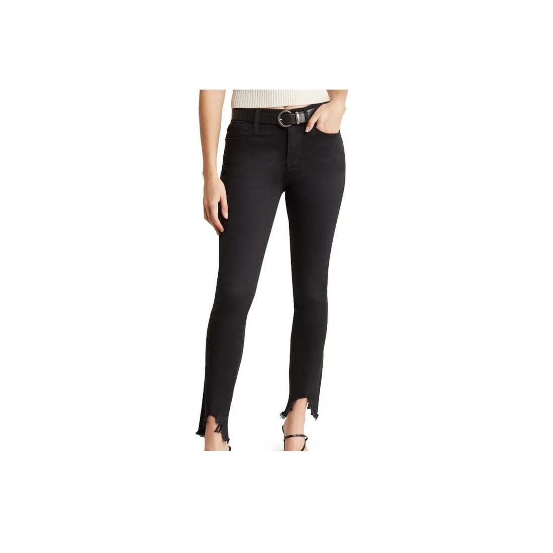 FRAME Le High Raw Hem Skinnies- Size 25