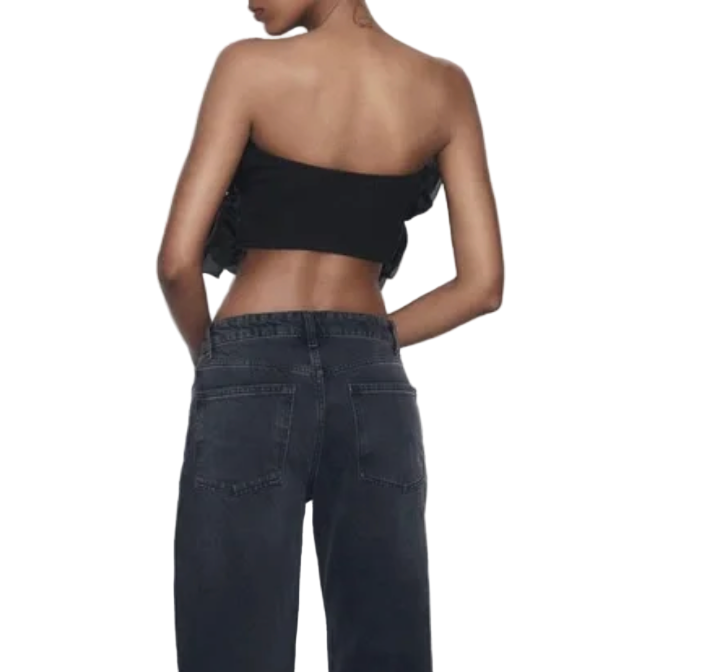 Zara Organza Bandeau Top - S