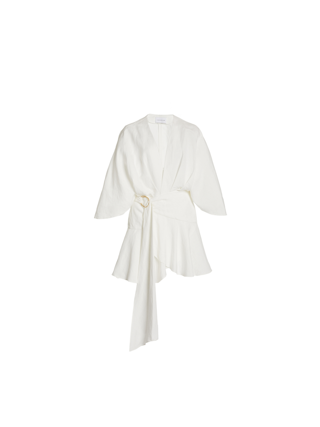 Significant Other Olivia Linen-Blend Mini Wrap Dress- Size 4