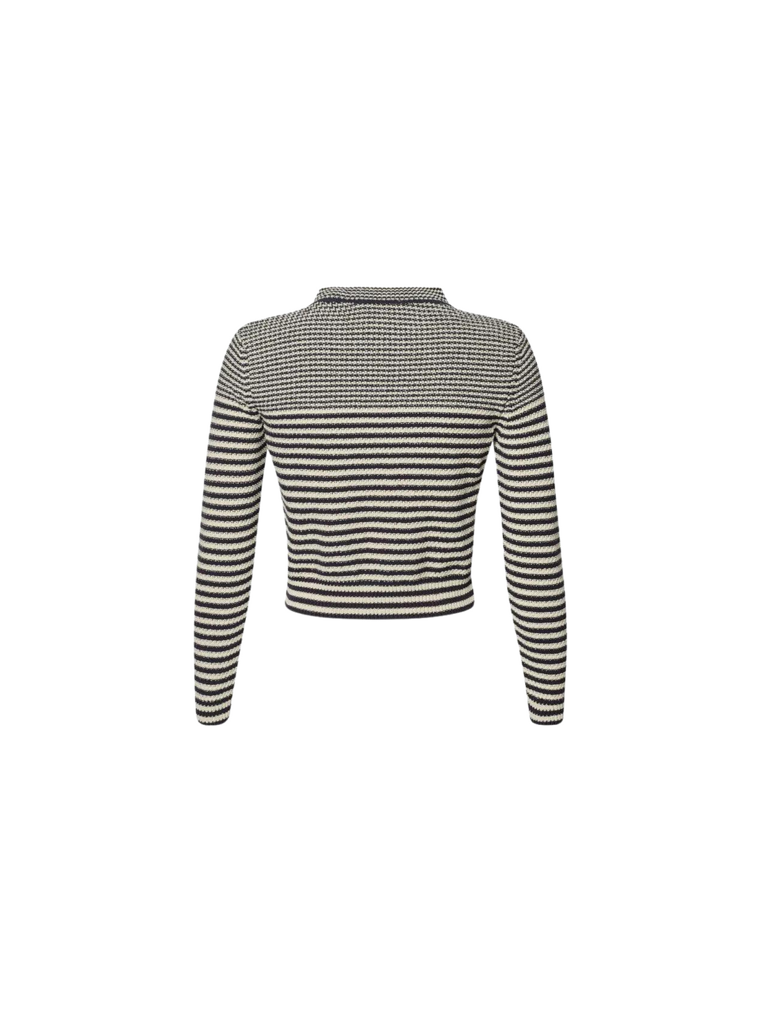 Frame Compact Stripe Cardigan Sweater- Size Medium