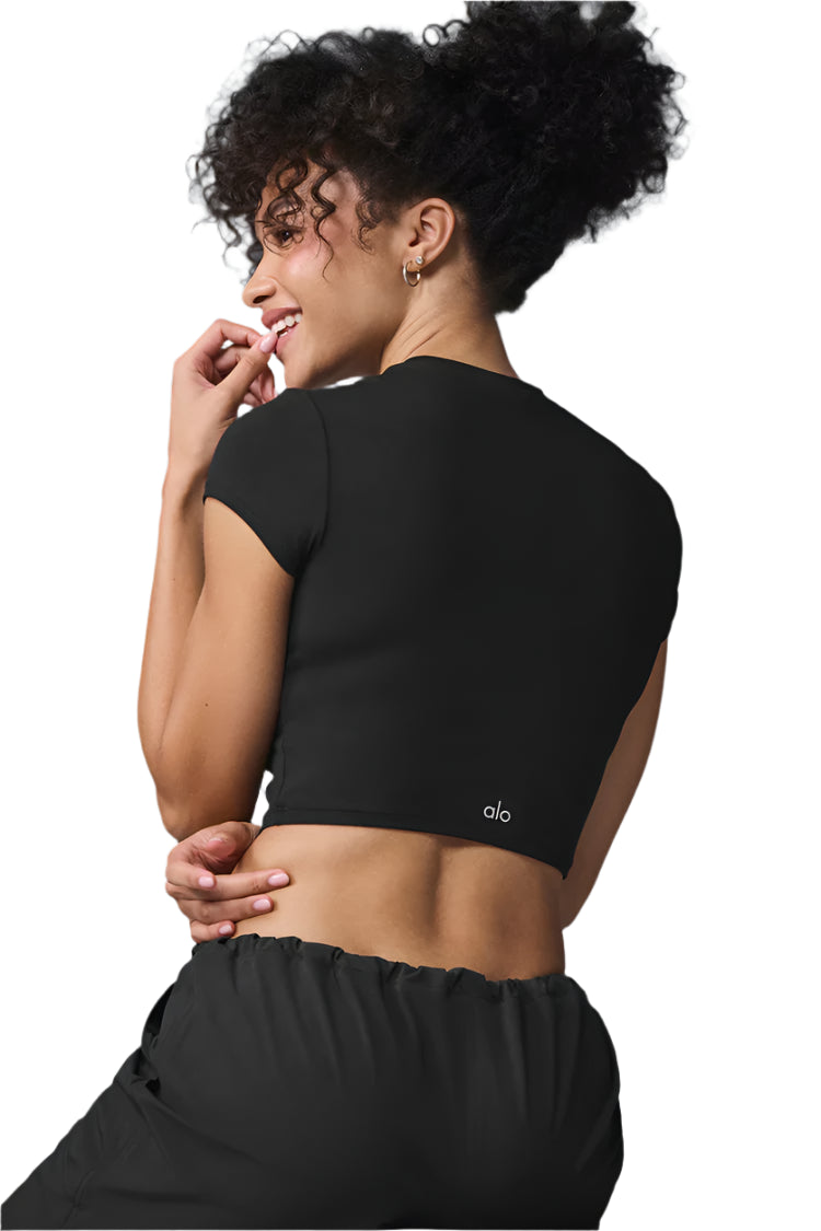 Alo Soft Crop Finesse Short Sleeve - S