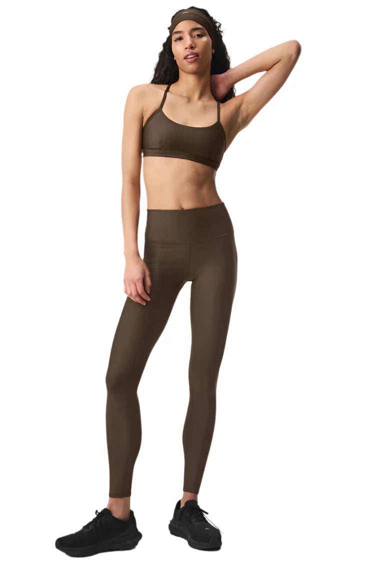 Alo 7/8 High-Waist Airlift Leggings Brown - XS