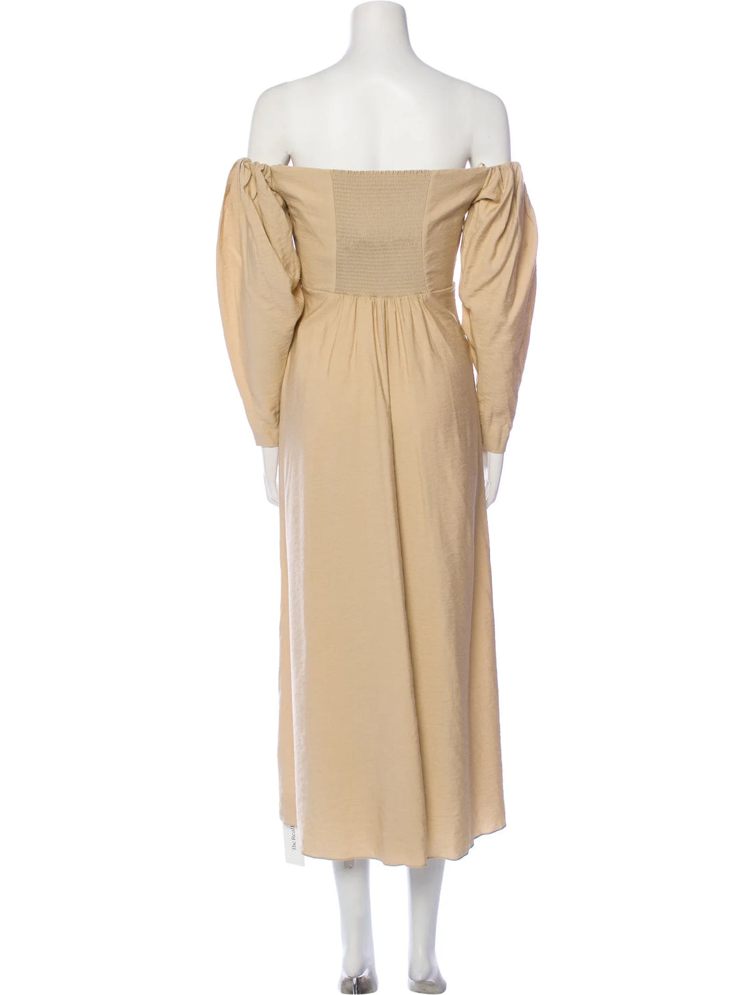 ALC Calley Long Sleeve Off The Shoulder Maxi Dress In Beige- Size 0