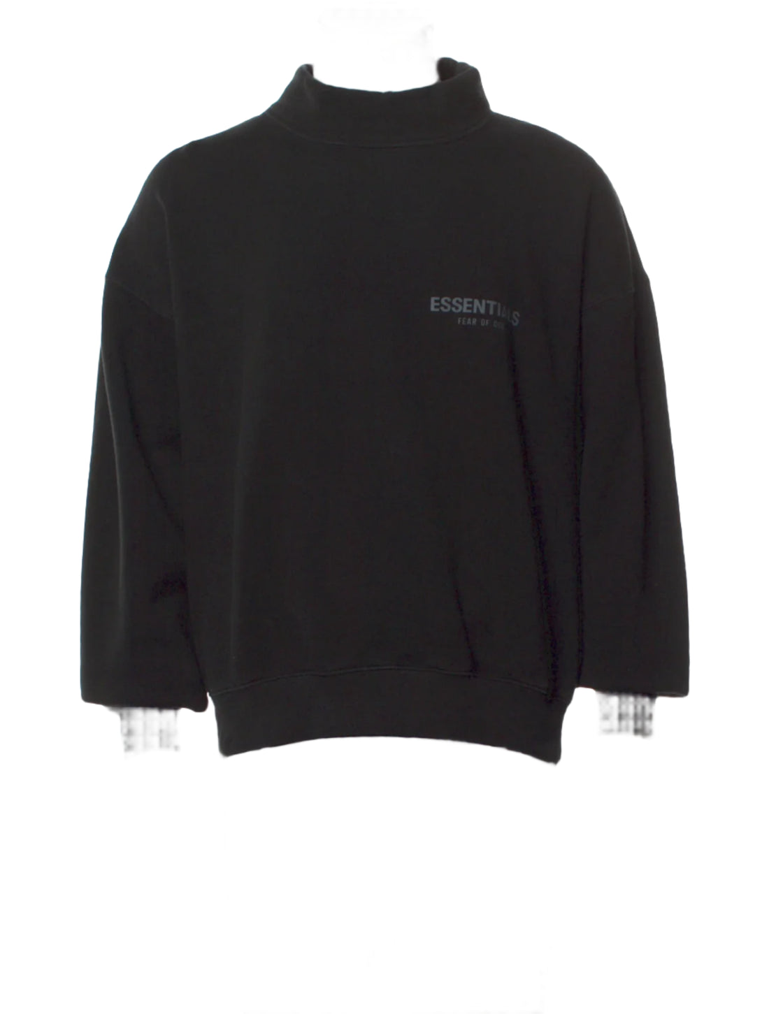 Essentials Logo Mockneck Graphic Print Sweatshirt - M