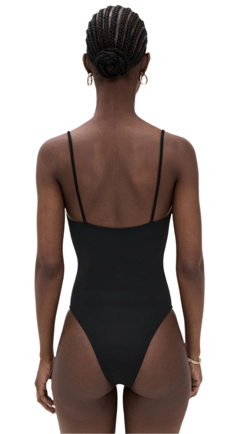Aexea Black One-Piece Swimsuit - L