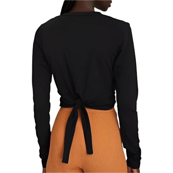 ALC Crew Neck Long Sleeve Crop Top- XS