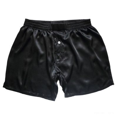 Royal Silk Black Pearl Satin Silk Boxers - S