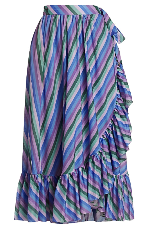 Zimmermann Poppy Frill Wrap Midi Skirt - 0