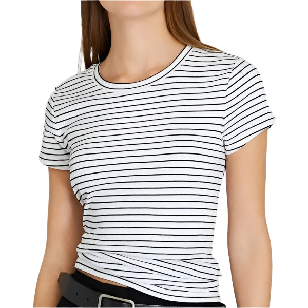 Club Monaco Stripped Tee - XS
