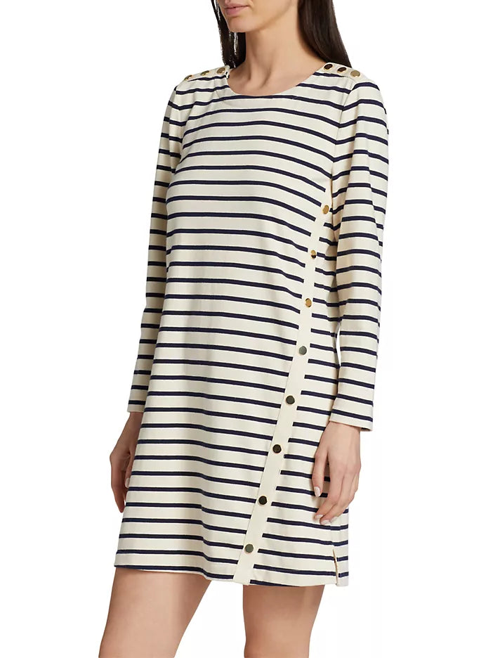 Veronica Beard Ruta Stripe Cotton Minidress- Size Small