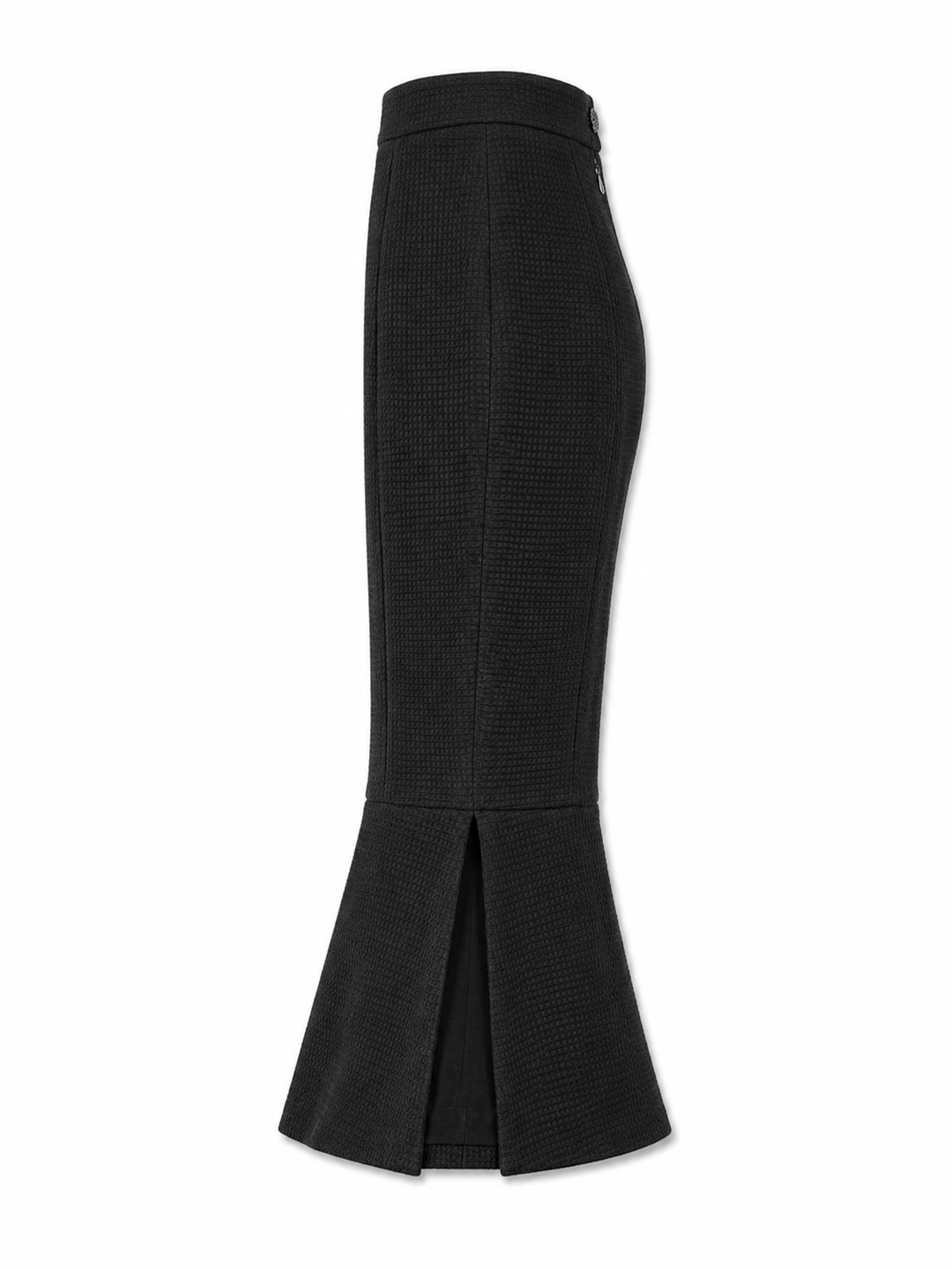 Chanel Black Textured Mermaid Midi Skirt - 34