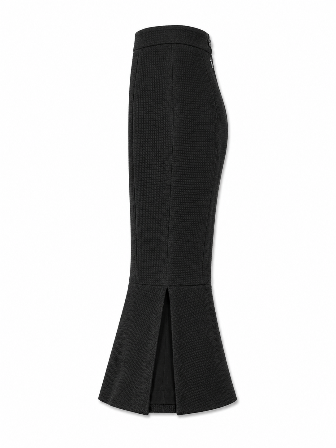 Chanel Black Textured Mermaid Midi Skirt - 34