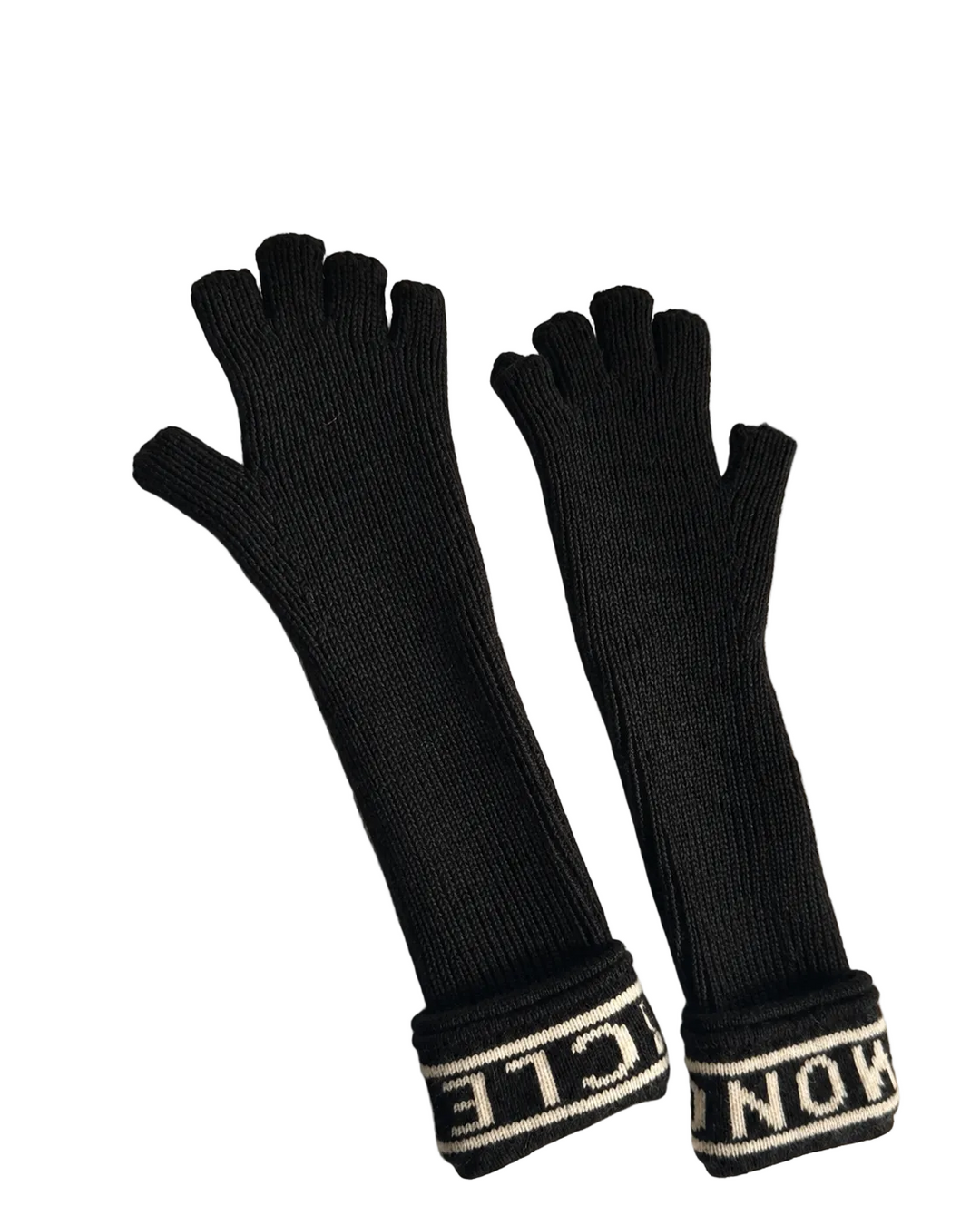 Moncler Long Open Tip Logo Gloves