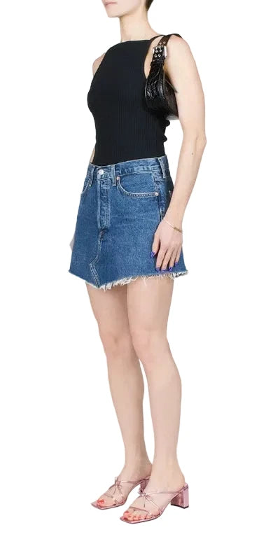 Agolde Parker Mini Angled Hem Skirt- 26