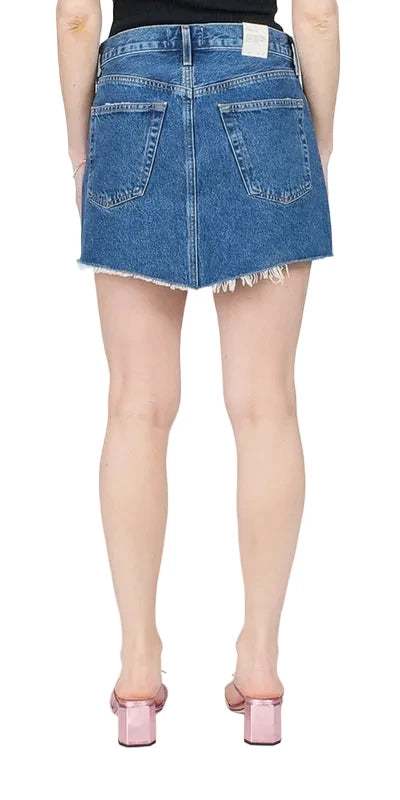Agolde Parker Mini Angled Hem Skirt- 26