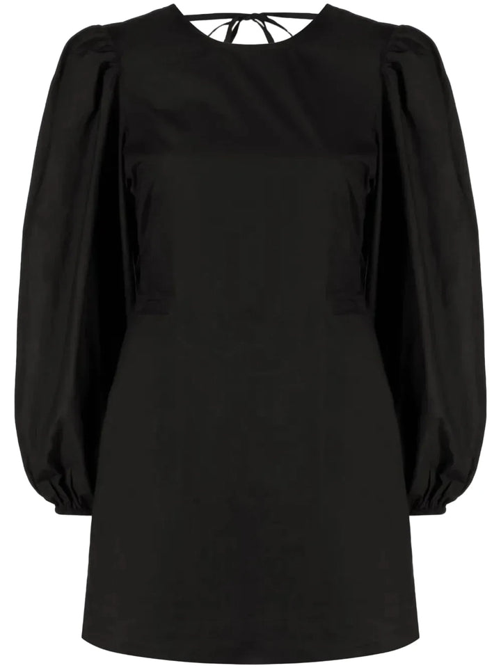 Ganni Cotton Poplin Open Back Mini Dress- S/M