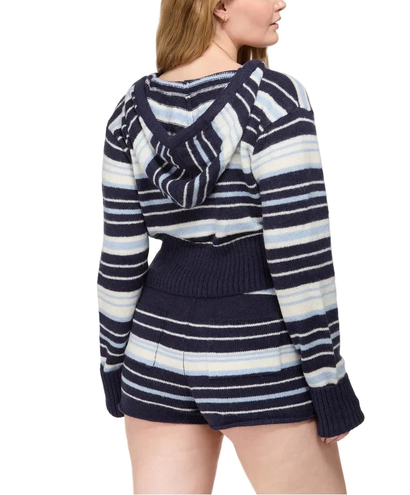 Dairy Boy Surfside Striped Knit Zip Up - S