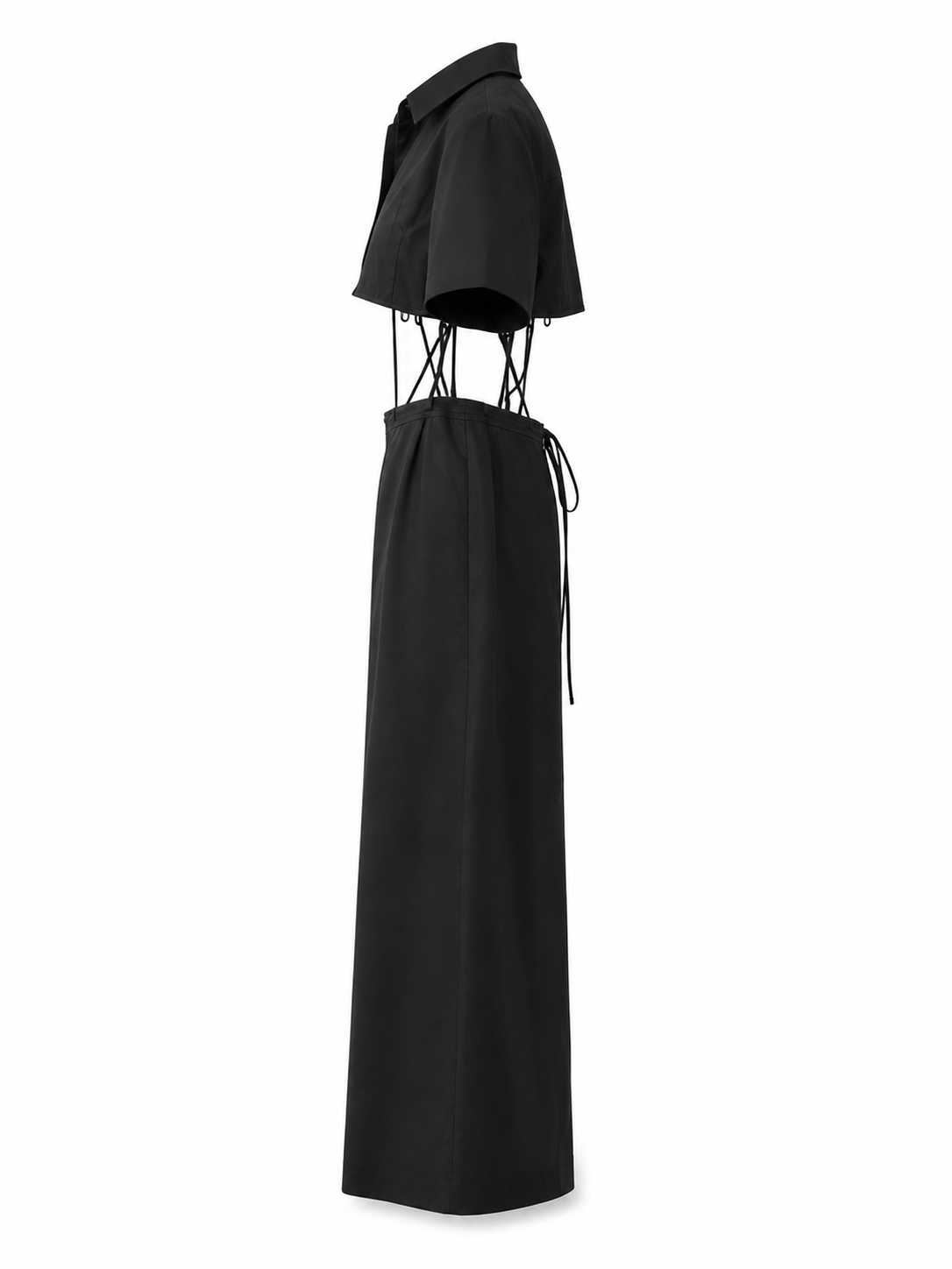 Christopher Esber Black Cutout Wool Maxi Dress - 6