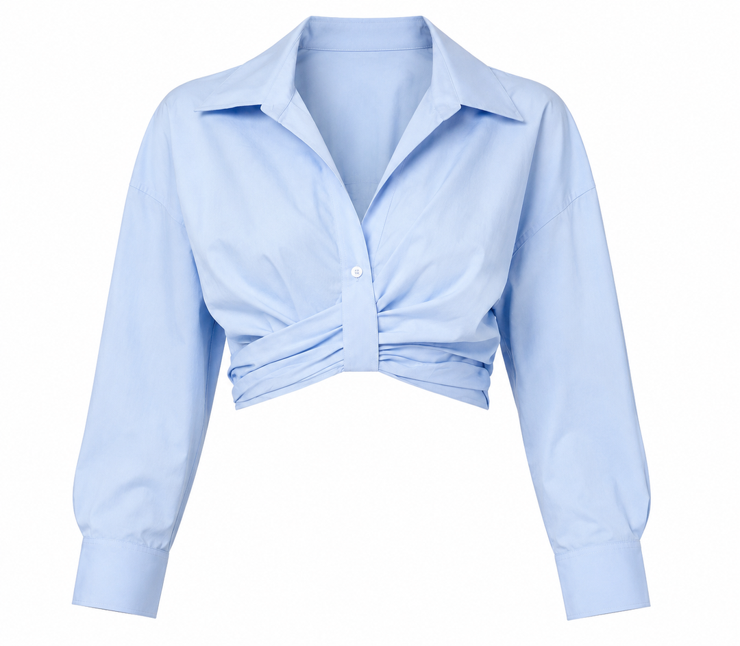 Alexander Wang Draped Cropped Shirt - 2