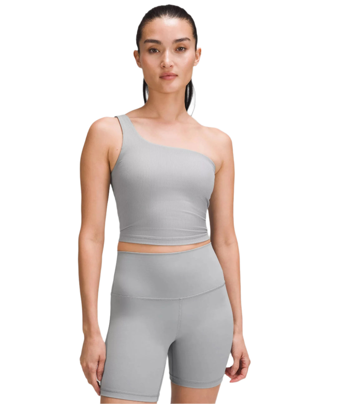 Lululemon Ribbed Nulu Asymmetrical Yoga Tank Gray- A/B 2