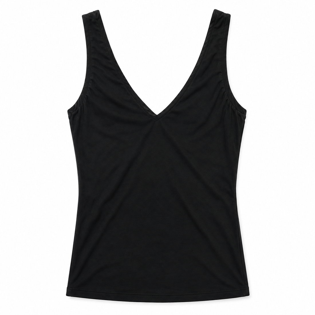 Smoothez Black V-Neck Tank Top - M