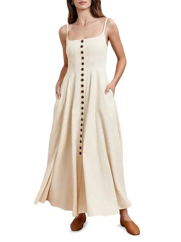 La Ligne Alba Dress, Ecru - M