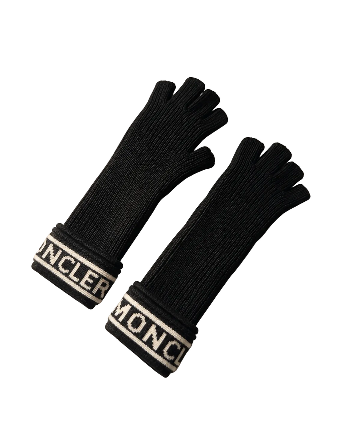 Moncler Long Open Tip Logo Gloves