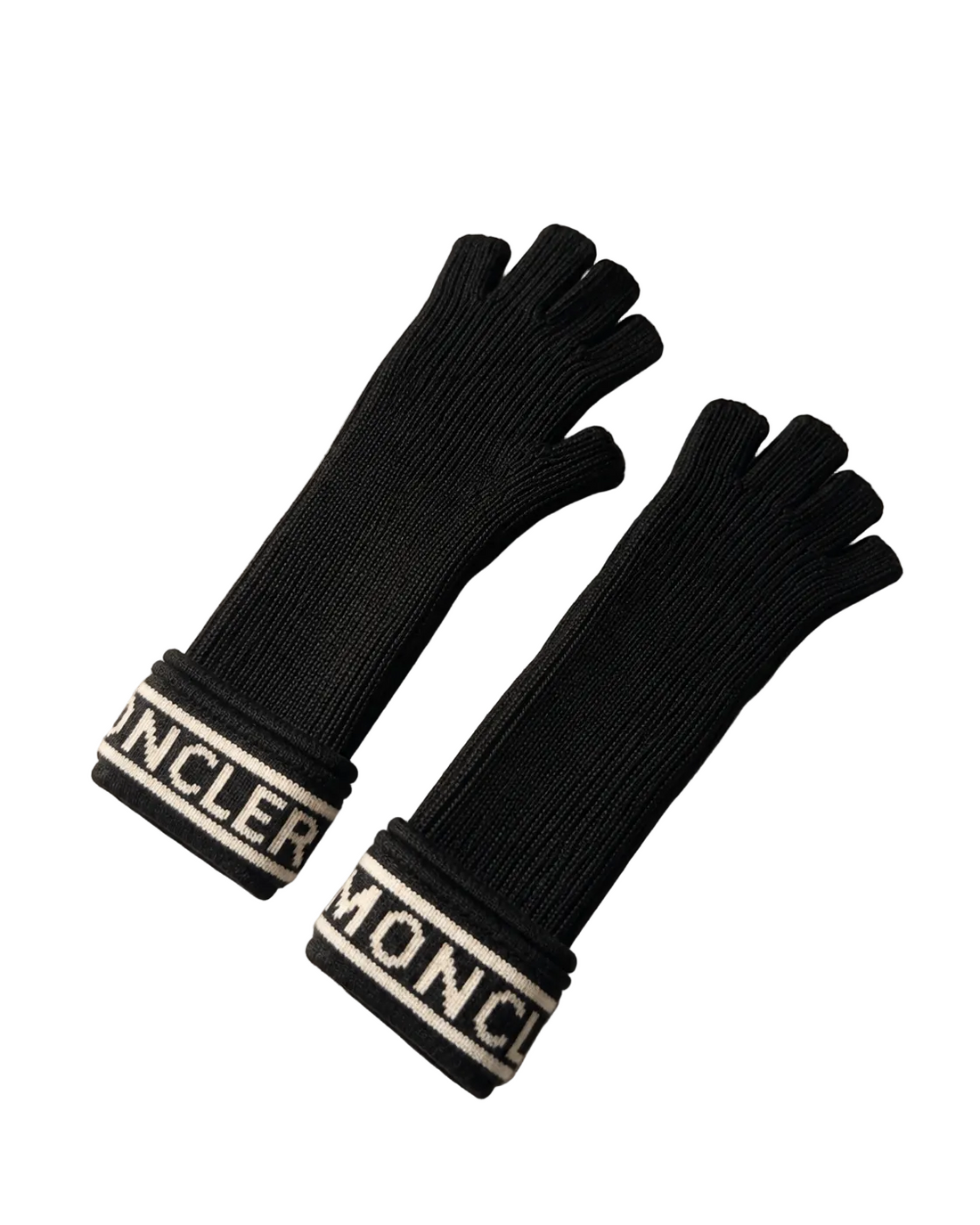 Moncler Long Open Tip Logo Gloves