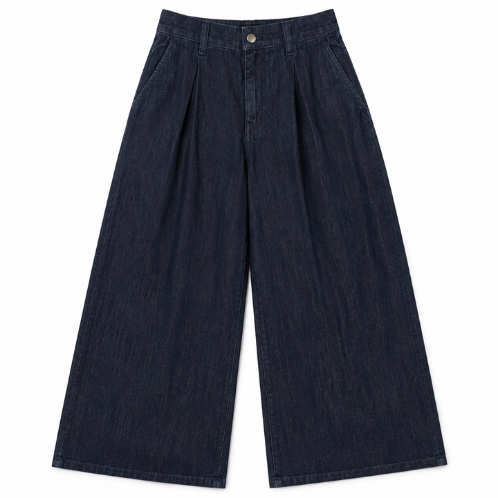 Theory Pleated Wide-leg Denim Pants - 25